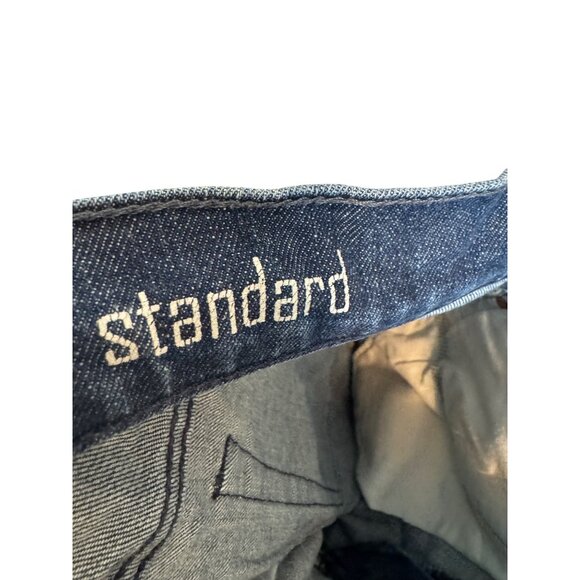 7 For All Mankind Standard Fit Denim Jeans Size 30 Blue Wash Cotton Blend Button - Picture 4 of 8